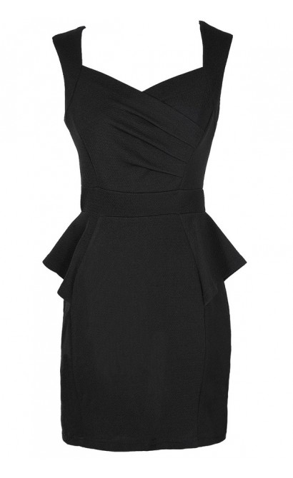 Network The Room Matelasse Peplum Dress in Black